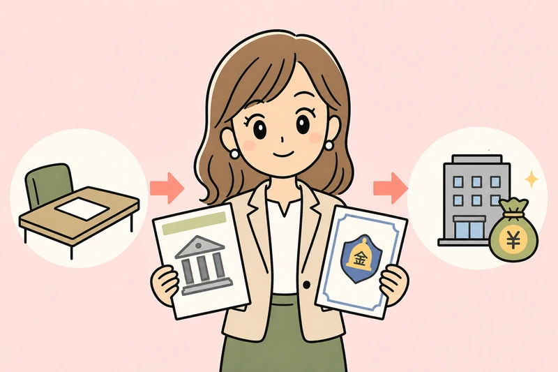 契約・申請・実績報告を安全に進める手順の解説イラスト