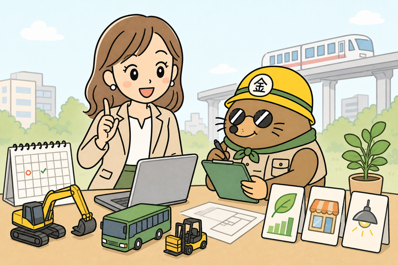 千葉市の設備・DX・省エネ・創業支援を選ぶ女社長とざくざ君