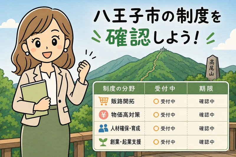 八王子市の販路物価高人材創業支援を見る女社長
