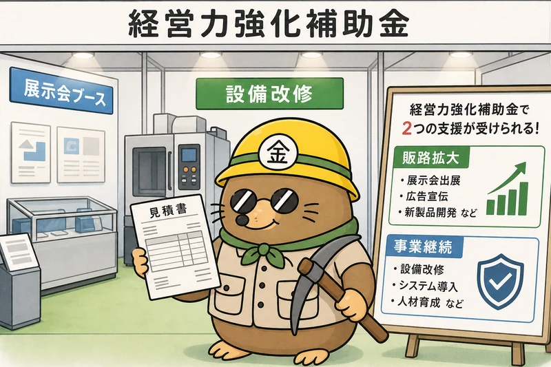 八王子市の経営力強化補助金を見るざくざ君