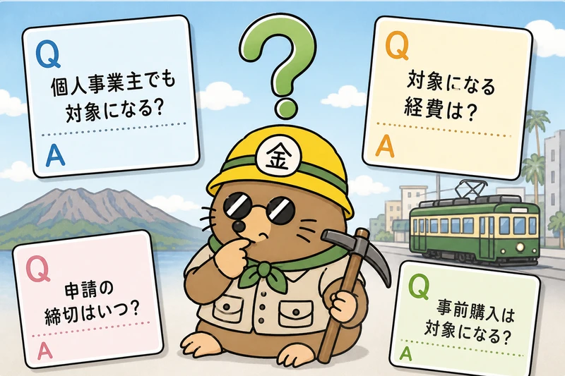 鹿児島市の補助金の質問を見るざくざ君