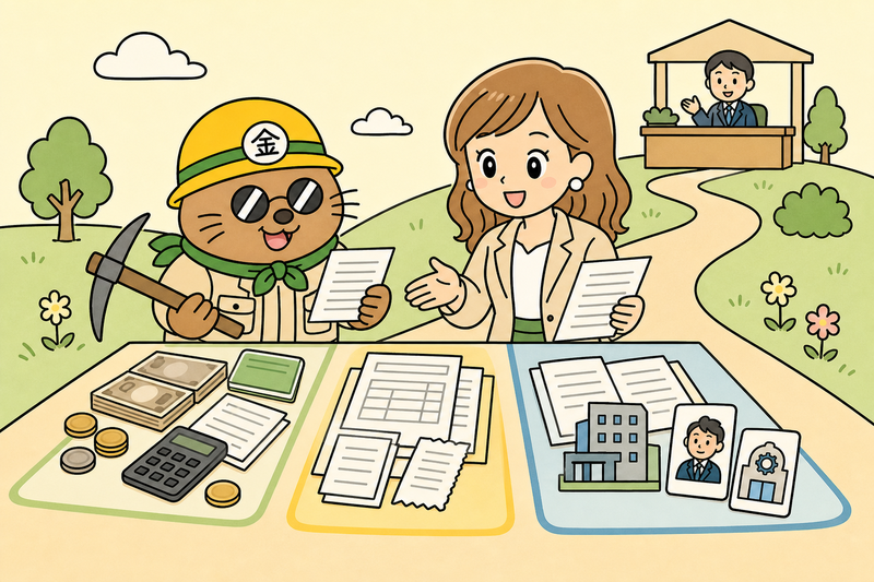 制度融資の審査前に状況を分けて整理するイラスト