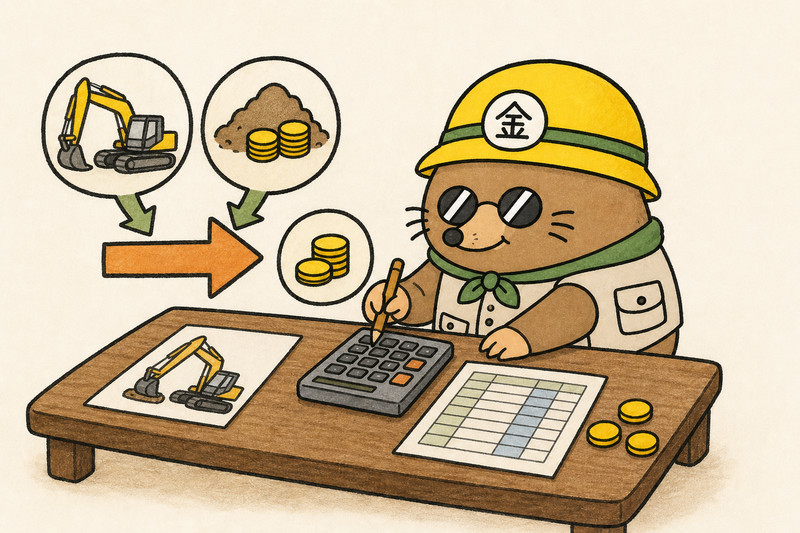 マル経融資の金利と返済額を電卓で計算するざくざ君