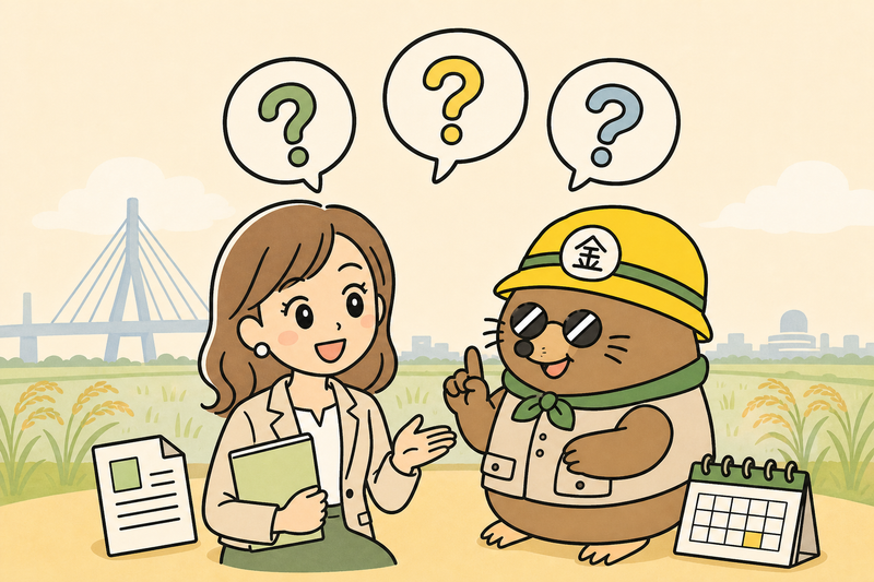 新潟市の補助金のよくある質問に答える女社長とざくざ君