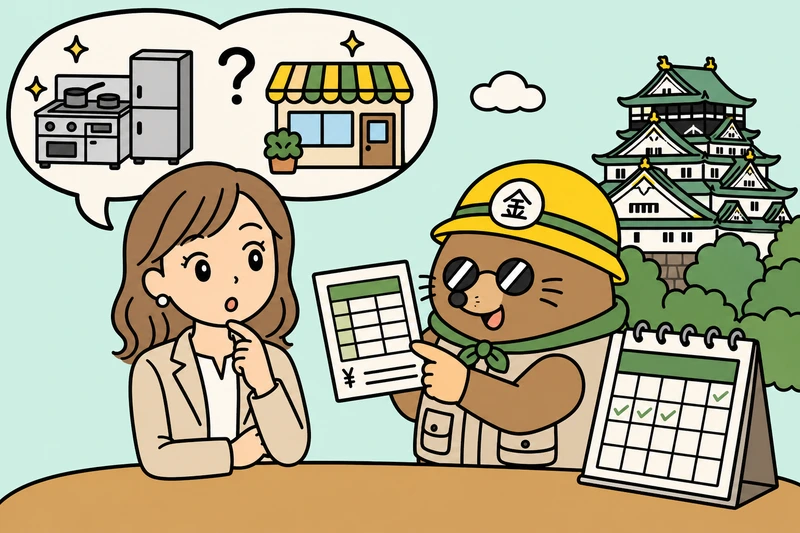 大阪市 補助金 個人事業主のよくある質問を確認する女社長とざくざ君