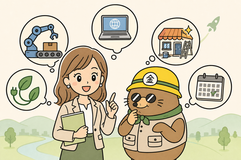 相模原市の設備・DX・省エネ・創業支援を選ぶ女社長とざくざ君