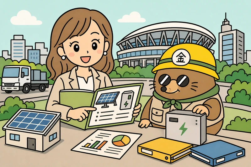 さいたま市の補助金2026を調べる女社長とざくざ君