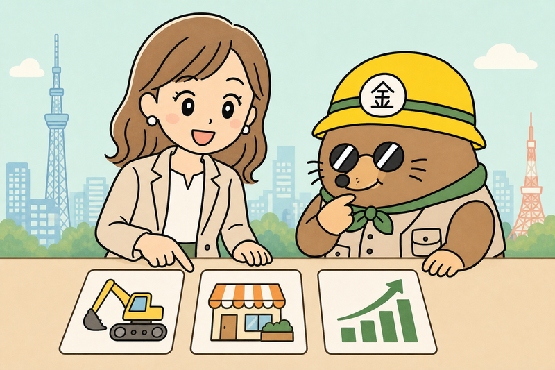 東京都23区 補助金 個人事業主の設備・創業・経営支援を比べる女社長とざくざ君